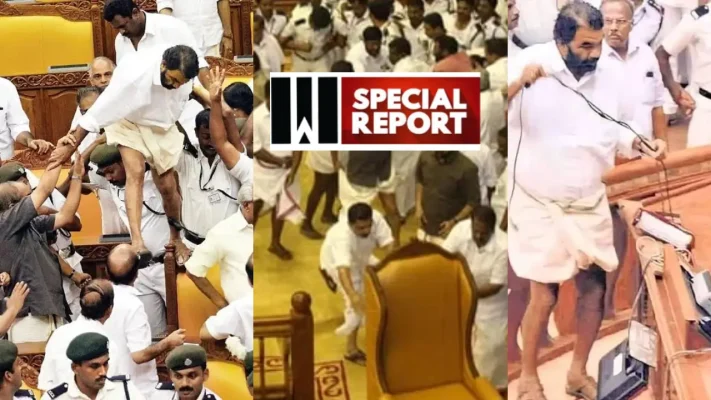 നിയമസഭയിലെ പഴയ കയ്യാങ്കളി തിരിഞ്ഞുകുത്തുന്നു! വി. ശിവന്‍കുട്ടിയുടെ മേശപ്പുറത്തെ കയറ്റം മുതല്‍ സ്പീക്കറുടെ കസേര തള്ളിയിടല്‍ വരെ.. ‘നിയമസഭാ കയ്യാങ്കളി കേസ്’ വീണ്ടും ചര്‍ച്ചയില്‍