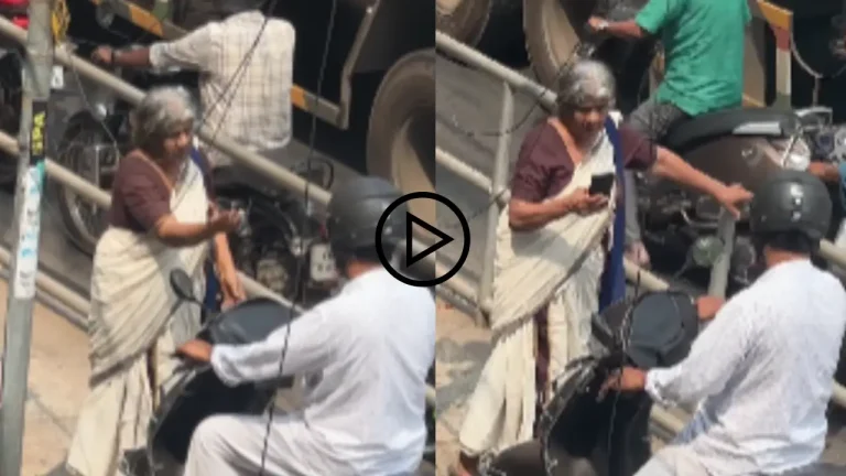 Prabhavathi Scooter footpath