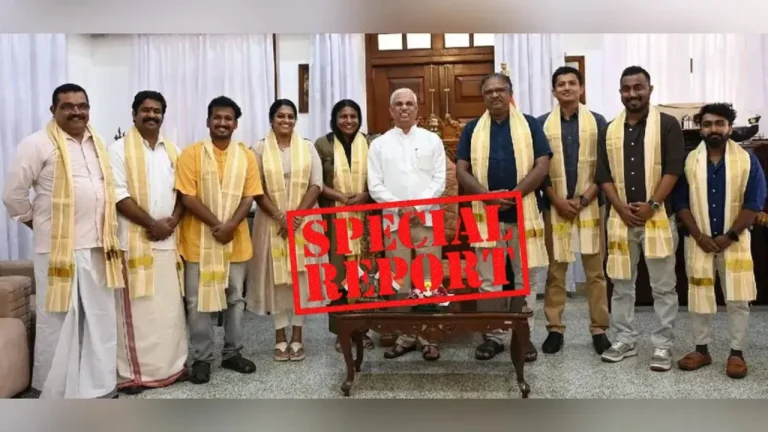 രാജ്ഭവനില്‍ സംഘി 'സൈബറിടം'; വിദ്വേഷം വിളമ്പുന്നവര്‍ക്ക് ഗവര്‍ണറുടെ പൊന്നാടയെന്ന് ആരോപണം പദവി മറന്ന് അര്‍ലേക്കറുടെ 'ആദരിക്കല്‍'; കട്ടക്കലിപ്പില്‍ സിപിഎം, പിണറായി പ്രതിഷേധം അറിയിച്ചേക്കും