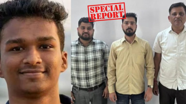 നിതിന്‍ രാജിന്റെ മരണം: ലോണ്‍ ആപ്പ് മാഫിയ നോയിഡയില്‍ പിടിയില്‍; പ്രിന്‍സിപ്പലിന്റെ മുറിയിലെ ചോദ്യം ചെയ്യല്‍ ദൃശ്യങ്ങളും പുറത്ത്