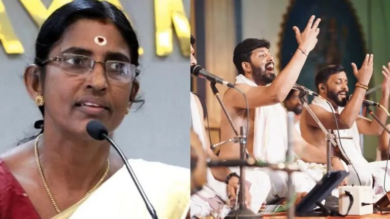 പായസത്തില്‍ ചിക്കന്‍ മസാല വേണ്ടെന്ന് ശശികല; ഭജനയില്‍ ഭക്തിയല്ലാതെ മറ്റെന്തെന്ന് വിശ്വാസികള്‍; ക്ഷേത്രത്തിലെ ഗാനാലാപനത്തില്‍ അനാവശ്യ വിവാദം; നന്ദഗോവിന്ദന്‍ ഭജന്‍സിന് കൈയ്യടിക്കാം