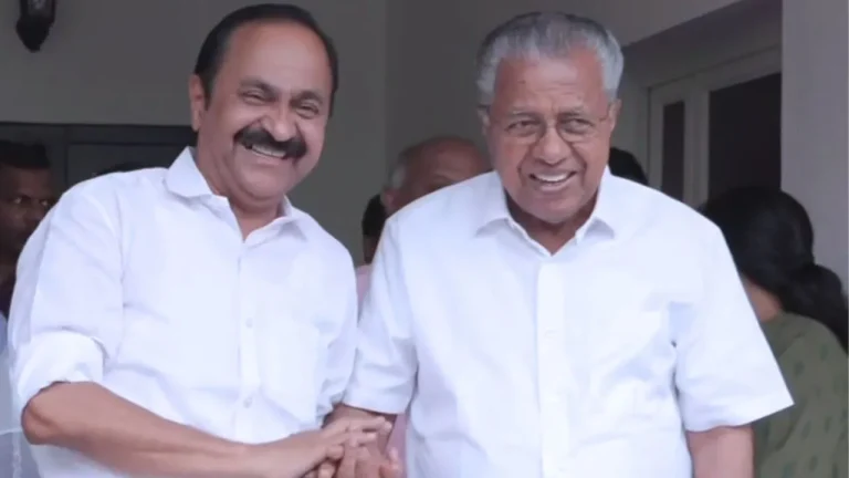 രാഷ്ട്രീയ മര്യാദ; പിണറായിയെ നേരിൽ കണ്ട് വി.ഡി. സതീശൻ, സത്യപ്രതിജ്ഞയ്ക്ക് ഔദ്യോഗിക ക്ഷണം